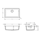 Кухонна мийка Hansgrohe S510-U660 під стільницю 710х450, Stonegrey (43432290) - изображение 2