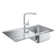 GROHE Комплект Мийка для кухні 860 x 500 мм з ексцентриком, 1 чаша + Minta Змішувач одноважільний для мийки (31573sd0) (31573SD0) - изображение 10