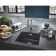 Кухонна мийка Grohe K700U 60-C 1 чаша 530x450мм, чорний граніт (31654AP0) - изображение 10