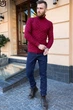 Светр чоловічий, колір бордовий розмір XXL 161R602 - изображение 2