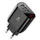 Мережевий зарядний пристрій Baseus Mirror Lake Intelligent Digital Display 3USB Travel Charger 3.4 A (EU) Black (CCALL-BH01) - зображення 1