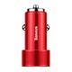 Автомобильное зарядное устройство Baseus Small Screw Type-C PD+USB Quick Charge Car Charger 36W Red (CAXLD-A09) - изображение 2