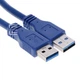 Кабель Ewell USB 3.0 AM - AM, 1.5 м, 28 AWG, синій (EW298) - зображення 3