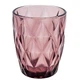 Набір склянок із кольорового скла Glassware 6 шт 240 мл Рожевий (Великий ромб) 1031A - зображення 2