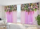 3D - Фото Штори і тюль PHOTODECOR "Рожеві квіткові ламбрекени" - зображення 2