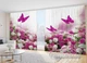 Фото Штори PHOTODECOR "Білі тюльпани з трояндами і метеликами" - зображення 1