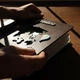 Фотоальбом з дерева 3D на 100 фото з шкіряною вставкою на заклепці карта світу FILWOOD - зображення 5