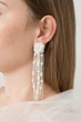 Серьги свадебные с жемчугом Ksenija Vitali White silver SB-0031 - изображение 5