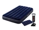 Одноместный надувной матрас с насосом и подушками Intex Classic Downy ПВХ Синий 76x191x25 cм (IP-171690) - изображение 2