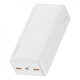 Повербанк портативное зарядное устройство Power Bank Baseus 30000 mAh premium 20W 3A c Led дисплеем Bipow Digital Display White - изображение 3