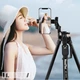 Штатив тренога для телефона, фотоаппарата и камеры для съемки в чехле профессиональный с уровнем NeePho Черный (NP-8830) - зображення 13