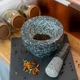 Гранитная кухонная ступка с пестиком BROWIN 13см (серая) - изображение 6