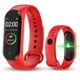 Фитнес Браслет Smart Band M4 c Пульсометром и Тонометром. Цвет: красный - зображення 1