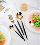 Набір столових предметів Kitchen на 1 персону Чорний / Золотистий - зображення 4