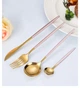 Набор столовых приборов Kitchen на 1 персону Розовый / Золотистый - изображение 7