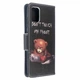 Чохол-книжка Deexe Color Wallet для Samsung Galaxy A51 (А515) - Brown Bear and Warning Words - зображення 3