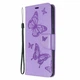 Чехол-книжка с рисунком UniCase Butterfly Pattern для Samsung Galaxy A21 (A215) - Purple - изображение 2