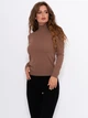 Гольф-водолазка женская ISSA PLUS 10395 S Бежевая (issa2000126345021) - изображение 1
