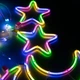 Гірлянда штора - зірки та півмісяці LED modeling lamp 9m-1 Мультикольорова, гірлянда новорічна 3.7м (1008869-Other) - зображення 7