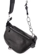 Стильна поясна сумка-бананка з натуральної шкіри JZ N598-1 30х16х11см чорна - зображення 4