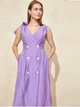 Приталене плаття до коліна Setre ST050S4054401 XL (90794XL) Фіолетовий - зображення 3