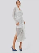 Сукня NA-KD 1017000604 EU36 (92347EU36) Сріблястий - зображення 3