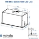 Витяжка повновбудована MINOLA HBI 6673 BL GLASS 1000 LED Line - изображение 10