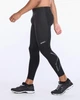 Мужские термо-компрессионные тайтсы 2XU, Wind Shield Compression Tights, M, черный/серебристый отражающий - изображение 3