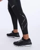 Мужские термо-компрессионные тайтсы 2XU, Wind Shield Compression Tights, M, черный/серебристый отражающий - изображение 7