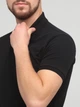 Футболка-поло для чоловіків однотонна La Martina 100637-5 S (89985S) Чорний - зображення 4