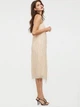 Платье c вышивкой бисером H&M 0728184 2XS (574902XS) Бежевый - изображение 3