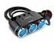 Автомобільний розгалужувач прикурювача YANTU 3 в 1 + USB 12/24 вольт Type B - зображення 1