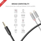 Кабель переходник разветвитель Ugreen 2RCA Female to 3.5mm Male 10547 25cm Gray - изображение 4