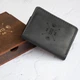 Докхолдер из натуральной кожи в деревянной коробке с гравировкой, Black, WOODPRESENT - изображение 1
