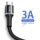 Кабель Baseus halo data cable USB For Micro 3A 0.5m Black - изображение 3