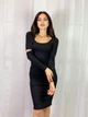 Женское платье из трикотажа рубчик Poliit 8861 черный 36 - изображение 13