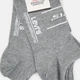 Набор женских носков коротких хлопковых Levi's 701203953-007 35-38 2 пары Grey Melange (8720245177030) - изображение 3