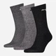 Набор женских носков высоких хлопковых Puma Sport 3-Pack 88035505 35-38 3 пары Antracite-Grey (8713537207010) - изображение 1
