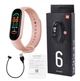 Фитнес браслет Smart Band M6 розовый (с акселерометром, гироскоком, будильником). Со сменными ремешками. - изображение 5