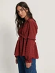 Блуза NA-KD 1014000735 S (91569S) Бордовый - изображение 1