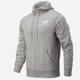 Толстовка New Balance Essentials Brush Fleece FZ MJ03580AG XL Серая (194768273926) - изображение 5