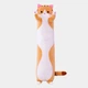 Гигантская мягкая плюшевая игрушка Длинный Кот Батон котейка-подушка Рыжий 130 см - изображение 1