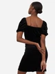 Платье короткое летнее женское H&M 0934246 XS Черное (KAY2000001238325) - изображение 3