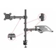 Кронштейн для монитора 13"- 27" и ноутбука 17" North Bayou VX-07 Черный с функцией PIVOT + монтажные аксессуары - изображение 6