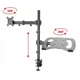 Кронштейн для монитора 13"- 27" и ноутбука 17" North Bayou VX-07 Черный с функцией PIVOT + монтажные аксессуары - изображение 7