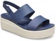Жіночі сандалі CROCS women's Brooklyn Low Wedge 39 синій/беж 206453 - зображення 4