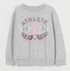 Свитшот с начесом для девочки H&M Regular fit 0870518001 134-140 см (8-10 years) Серый - изображение 1