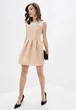 Женское коктейльное мини-платье с гипюром Подіум 21353-BEIGE S Бежевый - изображение 2