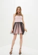 Вечернее женское коктельное платье с сеткой Подіум 28008-ROSEDAWN/BLACK XS Розовый - изображение 2