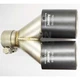 Насадка на глушник Akrapovic подвійна 53мм-240мм (JB) | Карбонова насадка на вихлопну трубу - зображення 5